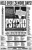 Psycho (1960) - newspaper advert - Newspaper advert for ''Psycho''.