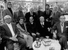 Alfred Hitchcock (1972) - A ''Director's Party'' organised by George Cukor to honour Spanish filmmaker Luis Buuel, which took place on November 16th, 1972. Pictured are Alfred Hitchcock, with Billy Wilder, George Stevens, Luis Bunuel, Rouben Mamoulin, Robert Mulligan, Wiliam Wyler, George Cukor, Robert Wise, Jean-Claude Carriere, and Serge Silverman.