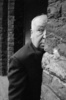 Alfred Hitchcock (1966) - Photograph of Alfred Hitchcock taken in Cambridge, England, by photographer Peter Dunne in May 1966. Hitchcock was there to give a speech to the Cambridge University Film Society.