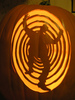 Vertigo pumpkin - Pumpkin carved with the iconic ''Vertigo'' image.