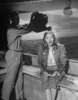 Lifeboat (1944) - on set - On set photograph of Tallulah Bankhead from ''Lifeboat''.