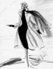 Vertigo (1958) - costume sketch - Edith Head costume sketch for Kim Novak's wardrobe in ''Vertigo''.