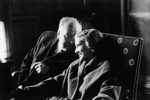 Alfred Hitchcock and Vera Miles - Photograph of Alfred Hitchcock and Vera Miles, taken by photographer Elliott Erwitt.
