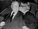Topaz (1969) - photograph - Photograph of Alfred Hitchcock and ''Topaz'' actress Dany Robin.