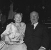 Alfred Hitchcock (1959) - Photograph of Shirley MacLaine and Alfred Hitchcock at an Ice Follies show in September 1959.