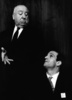 Hitchcock and Truffaut - Photograph of Francois Truffaut and Alfred Hitchcock, taken by photographer Philippe Halsman.